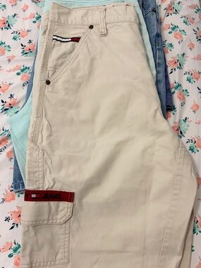 Vineyard Vines blue and Cream Cargo Tommy jeans Pants with Red Accent sz 30